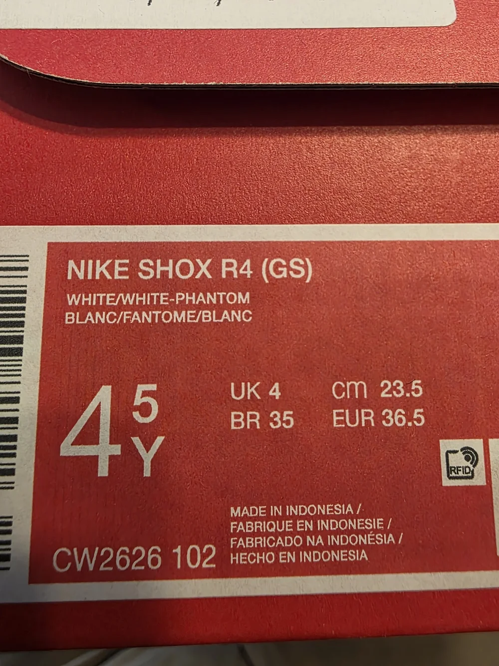 Nike Shox White Sneakers with Red Accents